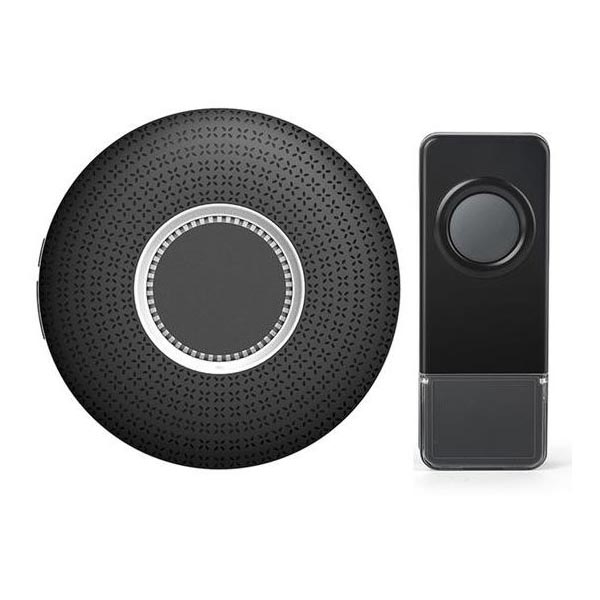 Dzwonek bezprzewodowy do kontaktu 230V/1xA23 IP55 czarny
