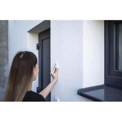 Dzwonek bezprzewodowy do kontaktu 230V + 1xCR2032 IP44 biały