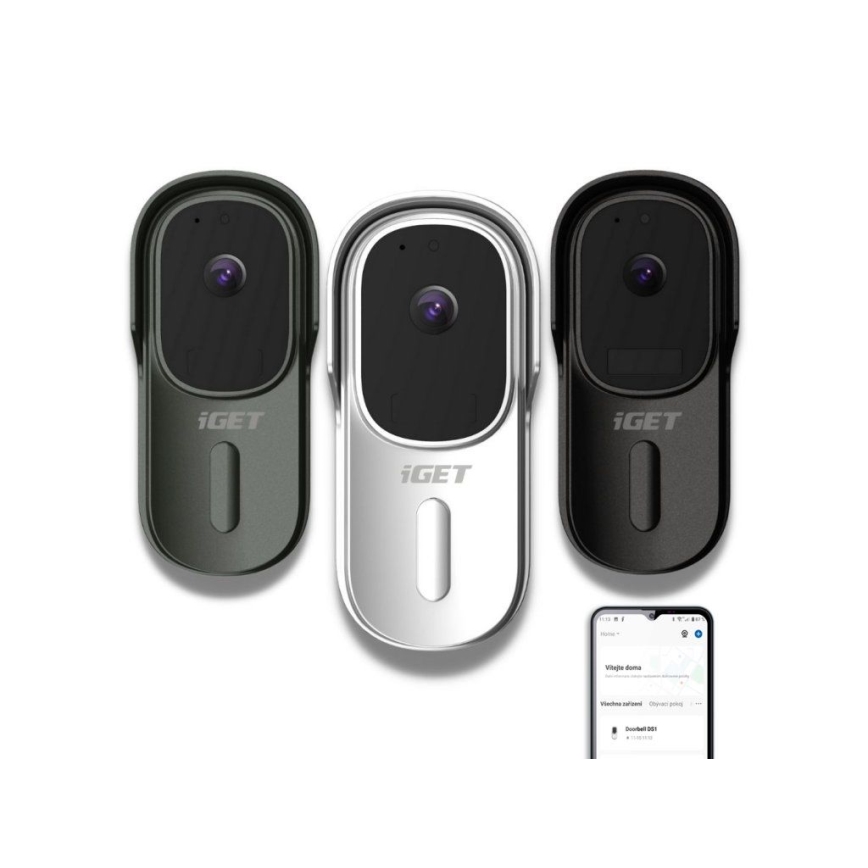 Dzwonek wideo z czujnikiem ruchu Full HD 1080p 5200 mAh IP65 Wi-Fi  Tuya biały