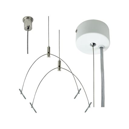 e2 elektro - Zestaw linek do zawieszania 150 cm, chrom błyszczący