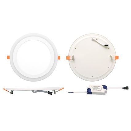 LED Oprawa wpuszczana DUO LED/6W/230V + LED/3W