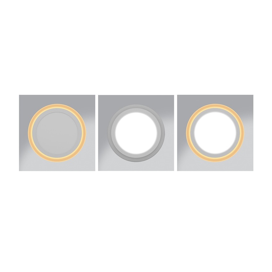 LED Oprawa wpuszczana DUO LED/6W/230V + LED/3W