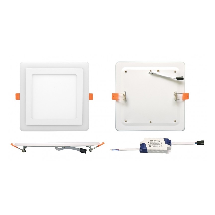 LED Oprawa wpuszczana DUO LED/6W/230V + LED/3W