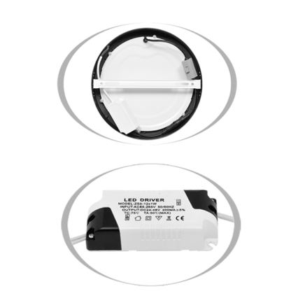 LED Plafon LADA LED/18W/230V 3000/4000/6000K śr. 22 cm czarny