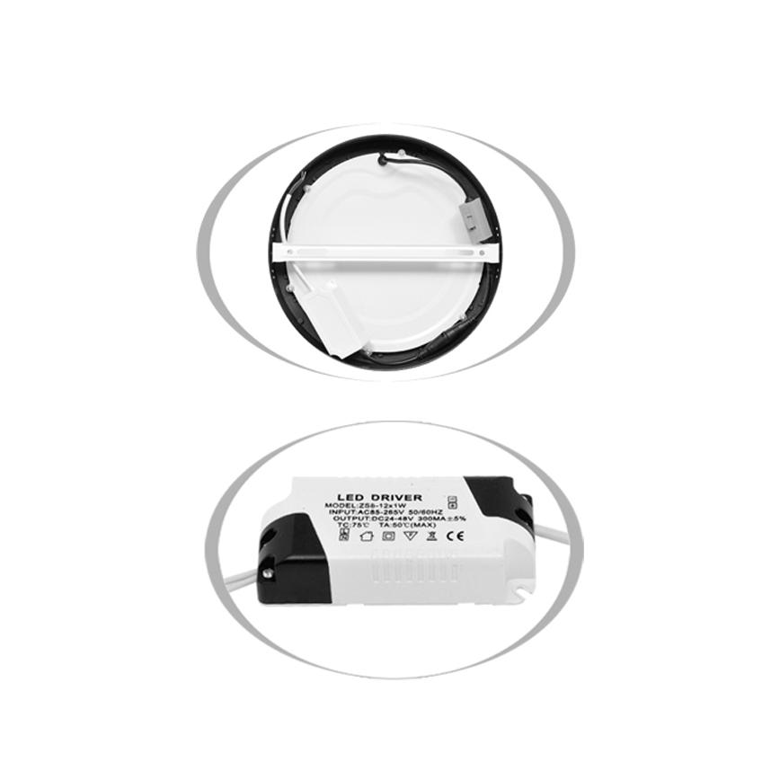 LED Plafon LADA LED/18W/230V 3000/4000/6000K śr. 22 cm czarny