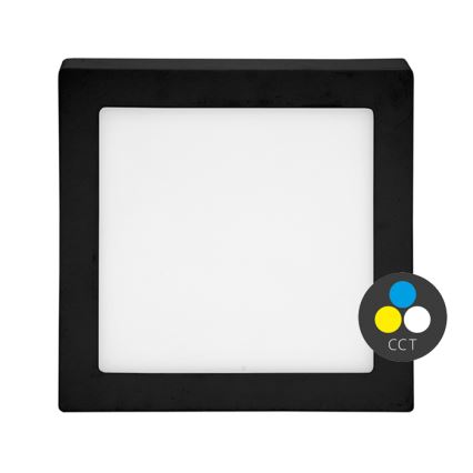 Lampa sufitowa LED RAFA LED/12W/230V 3000/4000/6000K 17x17 cm czarna