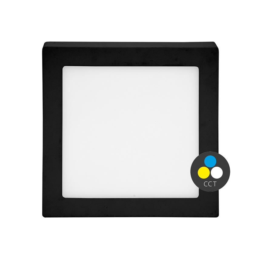 LED Plafon RAFA LED/18W/230V 3000/4000/6000K 22x22 cm czarny