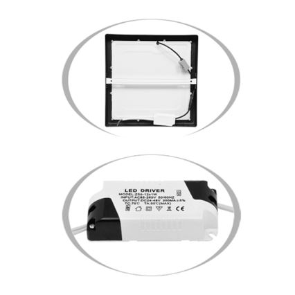 LED Plafon RAFA LED/18W/230V 3000/4000/6000K 22x22 cm czarny