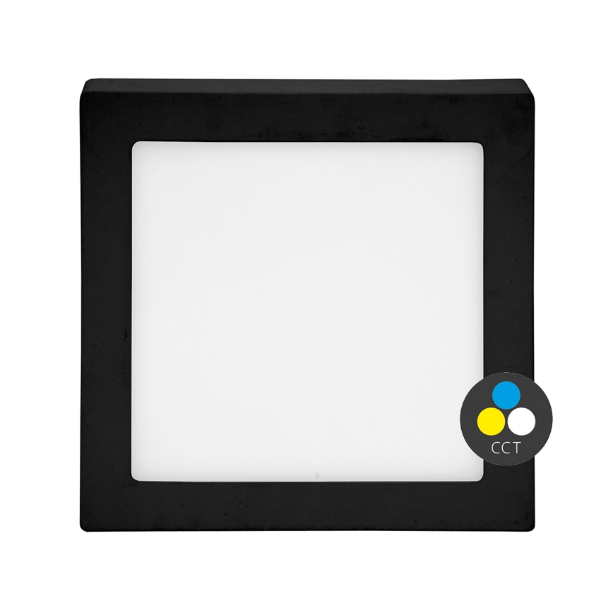 LED Lampa sufitowa RAFA LED/25W/230V 3000/4000/6000K 30x30 cm czarna