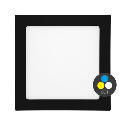 LED Łazienkowa oprawa wpuszczana RAFA LED/12W/230V 3000/4000/6000K 17x17 cm IP44 czarna