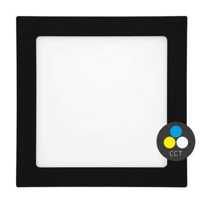 LED Łazienkowa oprawa wpuszczana RAFA LED/18W/230V 3000/4000/6000K 22x22 cm IP44 czarna