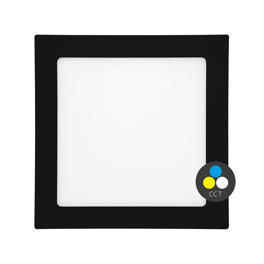 LED Łazienkowa oprawa wpuszczana RAFA LED/25W/230V 3000/4000/6000K 30x30 cm IP44 czarna