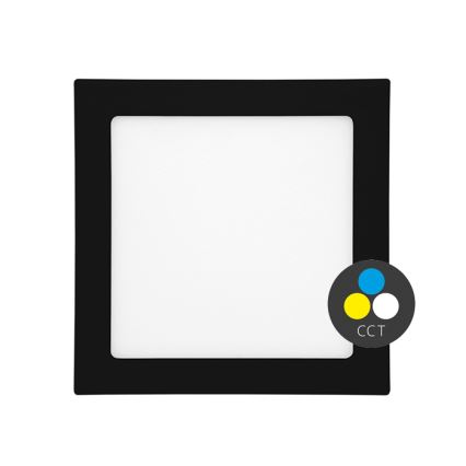 LED Łazienkowa oprawa wpuszczana RAFA LED/6W/230V 3000/4000/6000K 12x12 cm IP44 czarna