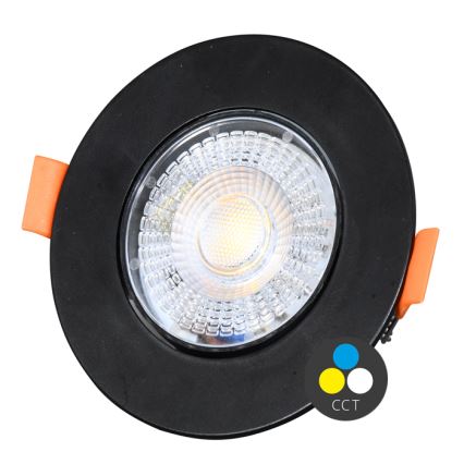 LED Oprawa wpuszczana ściemnialna ZITA LED/3/5/7W/230V 3000/4000/6000K śr. 9 cm czarny