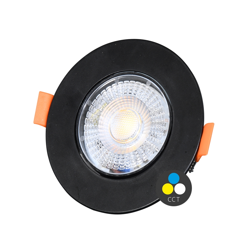 LED Oprawa wpuszczana ściemnialna ZITA LED/3/5/7W/230V 3000/4000/6000K śr. 9 cm czarny