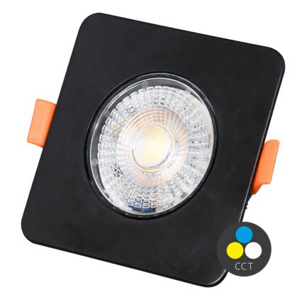 LED Oprawa wpuszczana ściemnialna KENT LED/3/5/7W/230V3000/4000/6000K 9x9 cm czarny