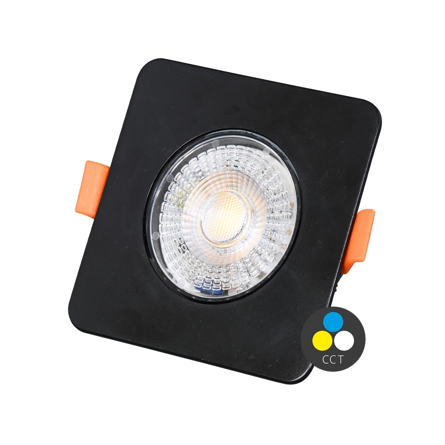 LED Oprawa wpuszczana ściemnialna KENT LED/3/5/7W/230V3000/4000/6000K 9x9 cm czarny