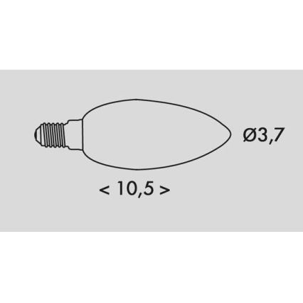 LED Żarówka RETRO C37 E14/2W/230V 3000K 320lm