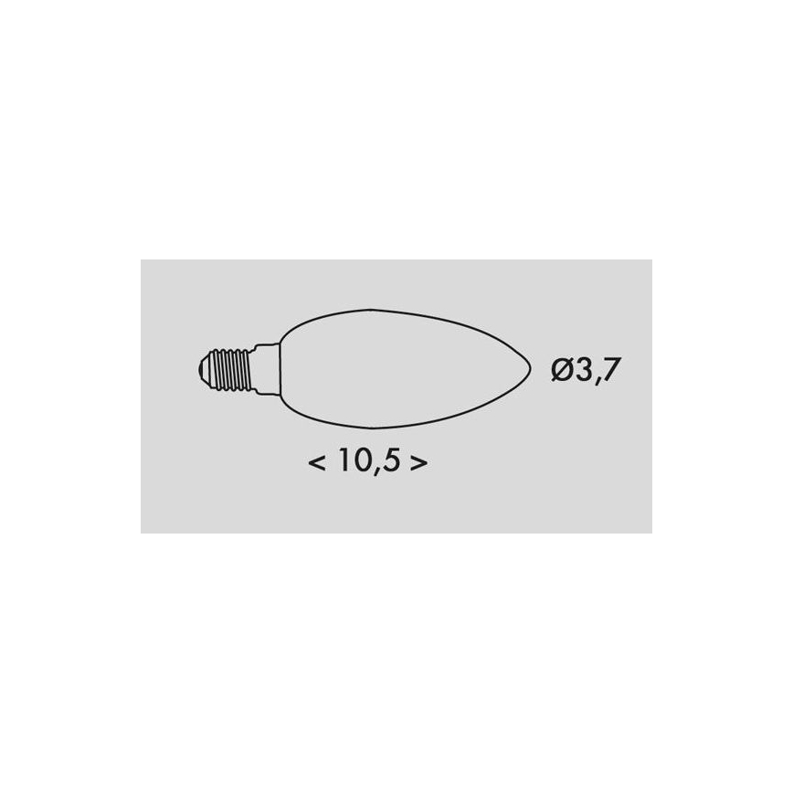 LED Żarówka RETRO C37 E14/2W/230V 3000K 320lm