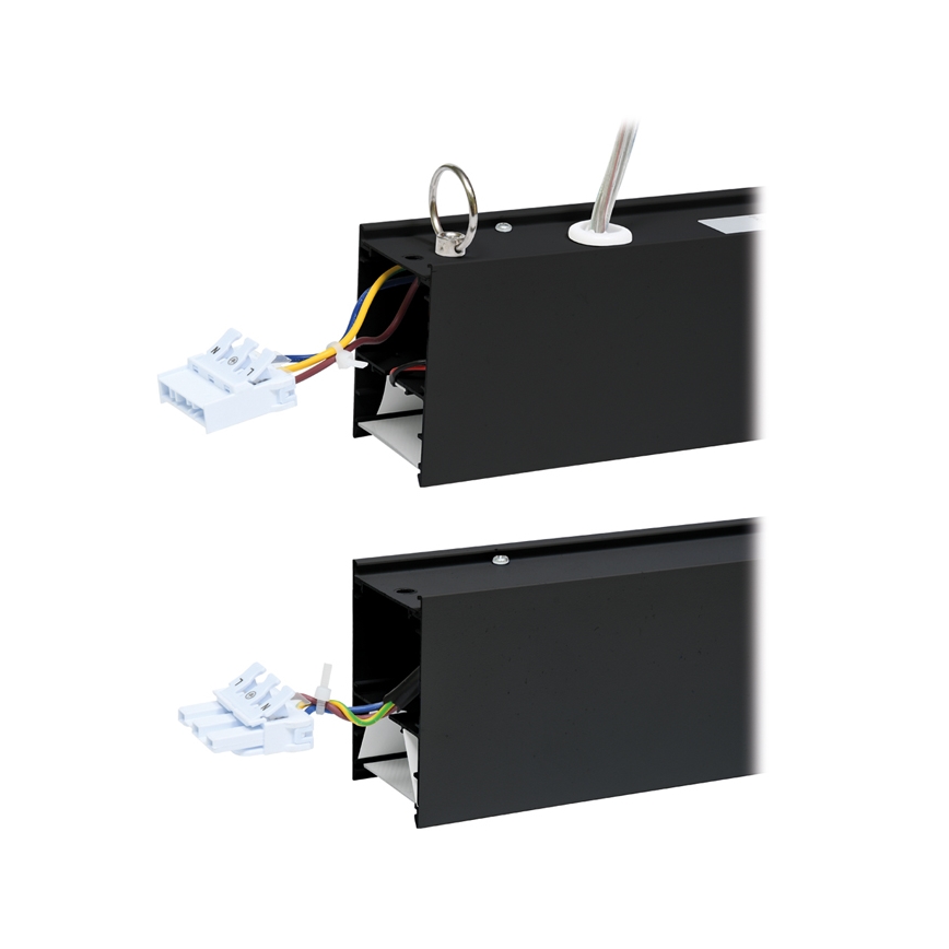 LED Plafon DONAR LED/28W/230V 4000K 120 cm czarne