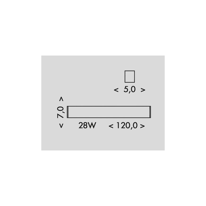 LED Plafon DONAR LED/28W/230V 4000K 120 cm czarne