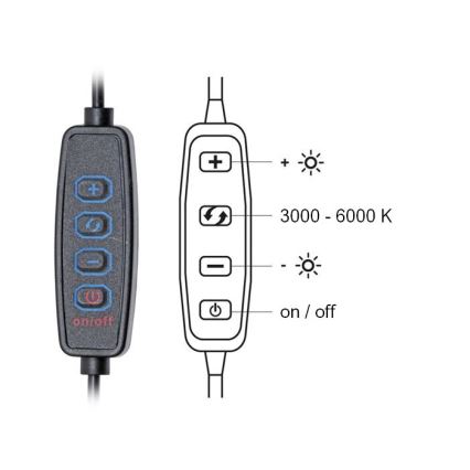 LED Lampa stołowa ściemnialna LIPA LED/10W/230V 3000-6000K biały