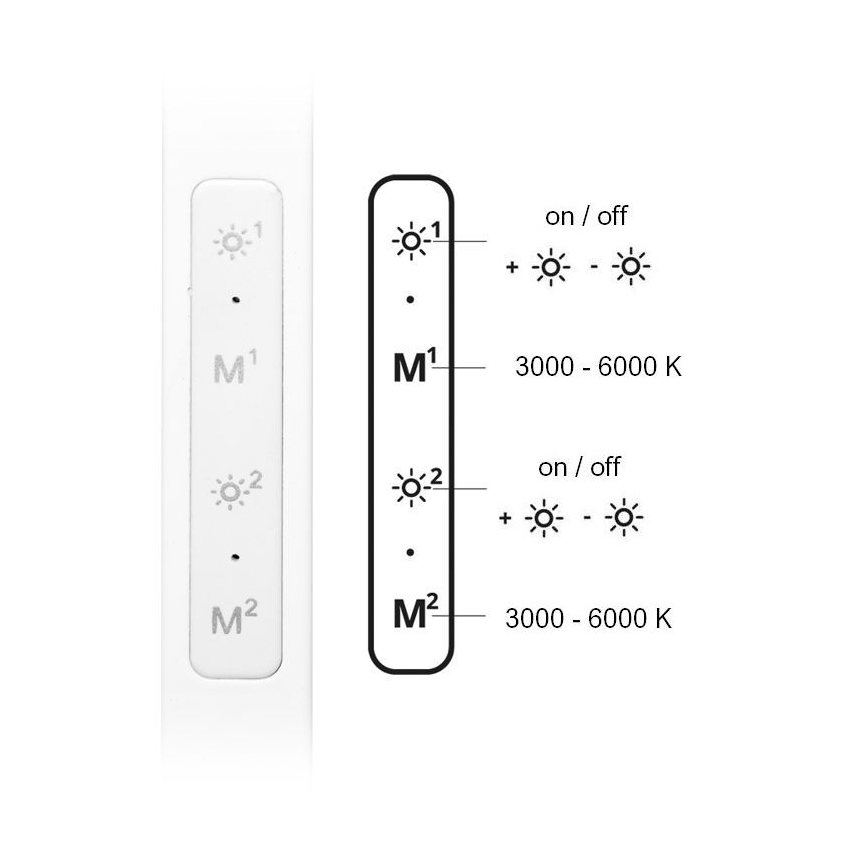 LED Lampa stołowa ściemnialna SPACE LED/8W + LED/11W/230V 3000-6000K biały