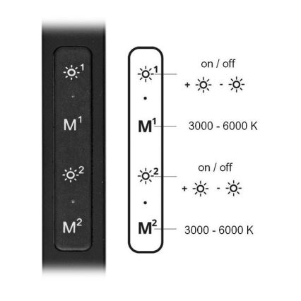 LED Lampa stołowa ściemnialna SPACE LED/8W + LED/11W/230V 3000-6000K czarny