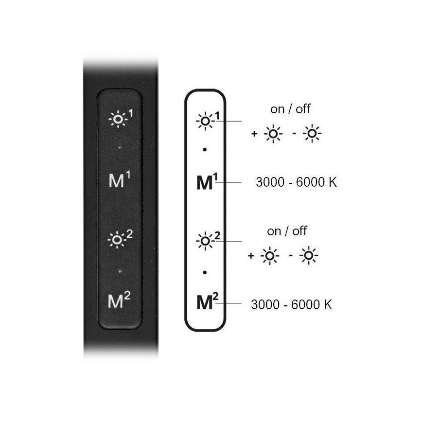 LED Lampa stołowa ściemnialna SPACE LED/8W + LED/11W/230V 3000-6000K czarny