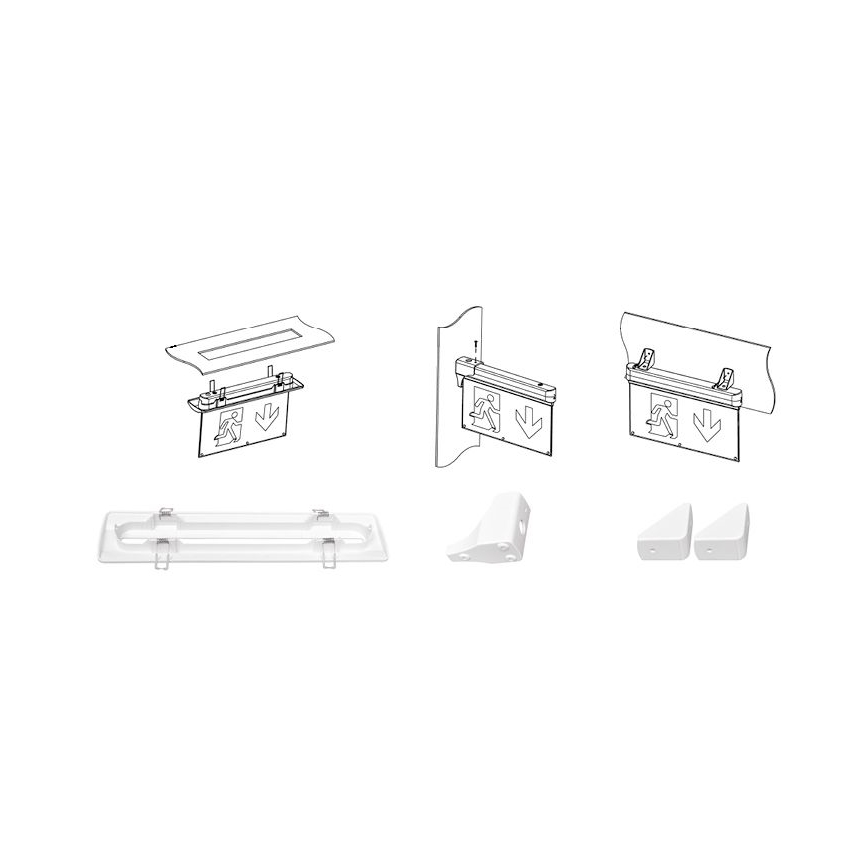 LED Oprawa awaryjna ALPHA LED/2,7W/230V 6000K 800 mAh