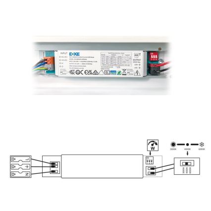 LED Oprawa świetlówkowa VELO LED/11/15/20W/230V 3000/4000/6000K 60 cm biała