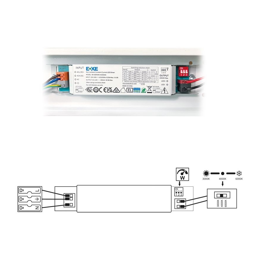 LED Oprawa świetlówkowa VELO LED/11/15/20W/230V 3000/4000/6000K 60 cm biała