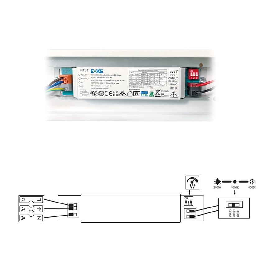 LED Oprawa świetlówkowa VELO LED/24/32/40W/230V 3000/4000/6000K 120 cm biała