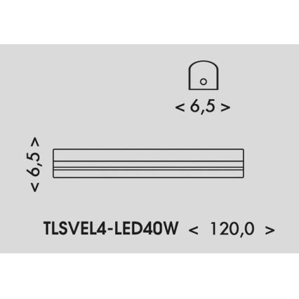 LED Oprawa świetlówkowa VELO LED/24/32/40W/230V 3000/4000/6000K 120 cm biała