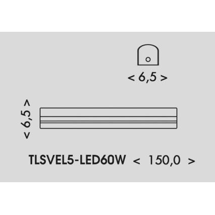 LED Oprawa świetlówkowa VELO LED/36/48/60W/230V 3000/4000/6000K 150 cm biała