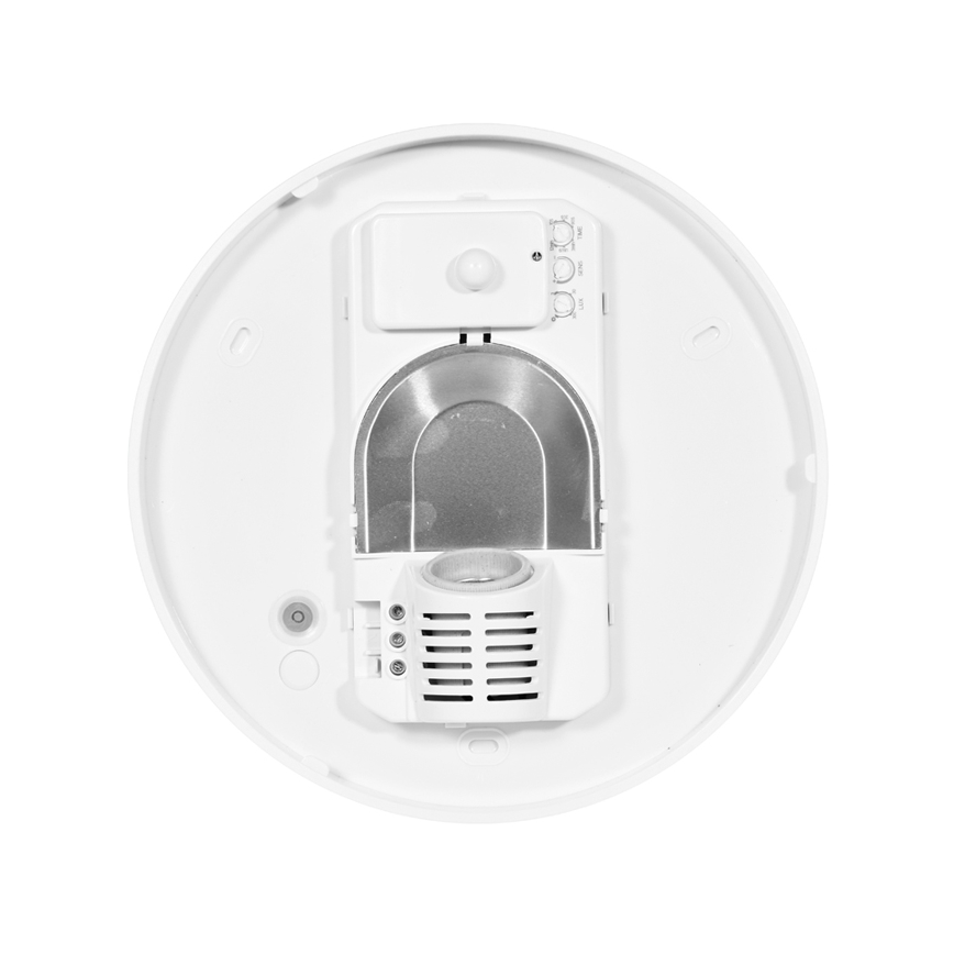 Plafon zewnętrzny z czujnikiem HECTOR 1xE27/60W/230V śr. 30 cm IP44 opal biały