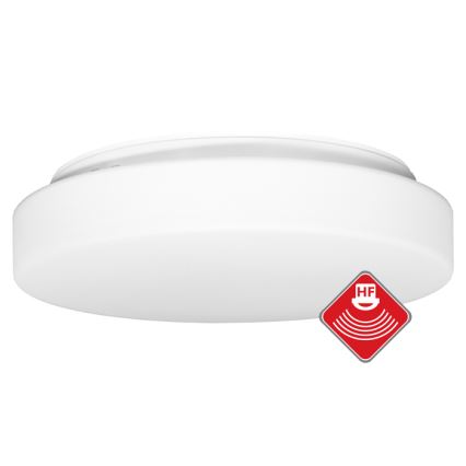 Plafon zewnętrzny z czujnikiem HECTOR 2xE27/60W/230V śr. 40 cm IP44 opal biały