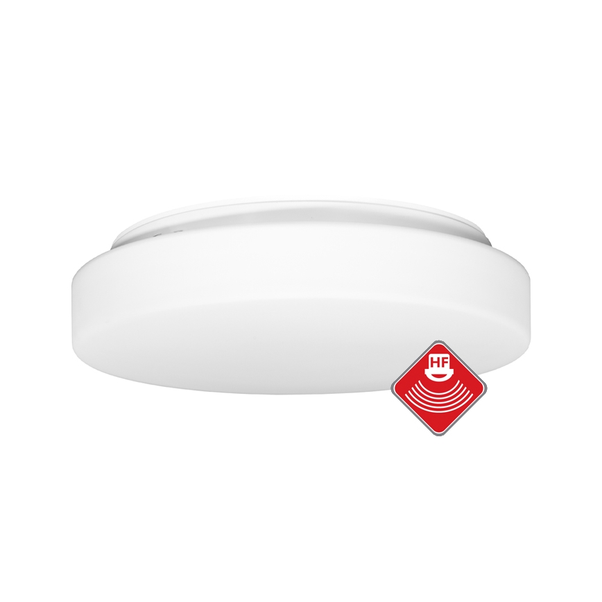 Plafon zewnętrzny z czujnikiem HECTOR 2xE27/60W/230V śr. 40 cm IP44 opal biały