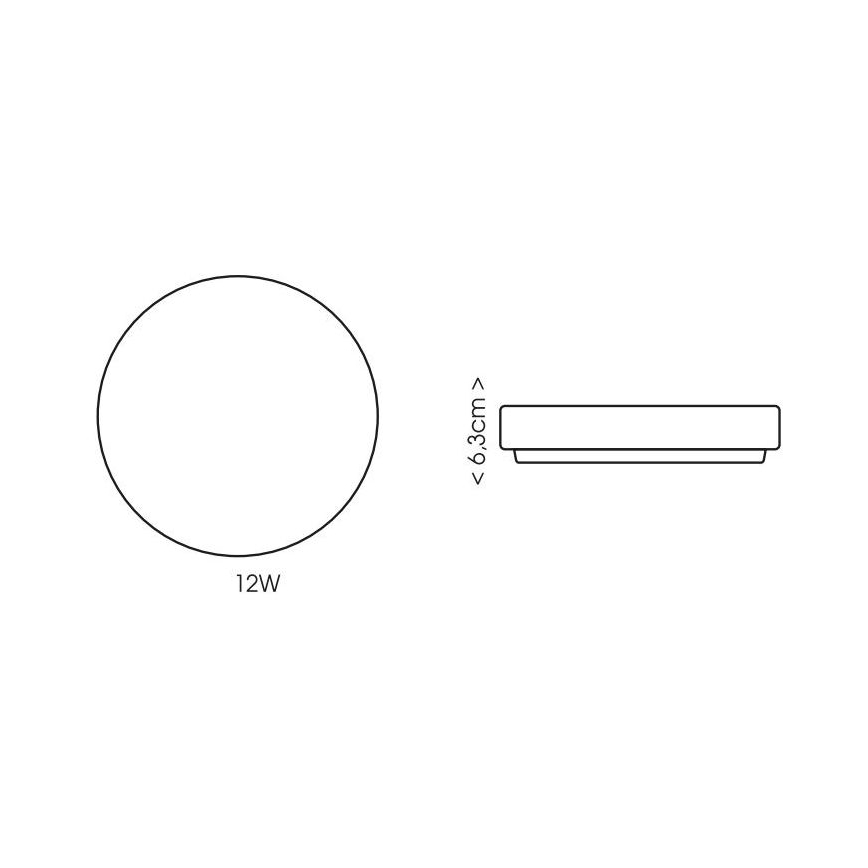 LED Plafon łazienkowy LIRA LED/12W/230V 4000K śr. 24 cm IP44