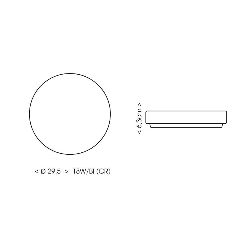 LED Plafon łazienkowy LIRA LED/18W/230V 4000K śr. 29,5 cm IP44 biały
