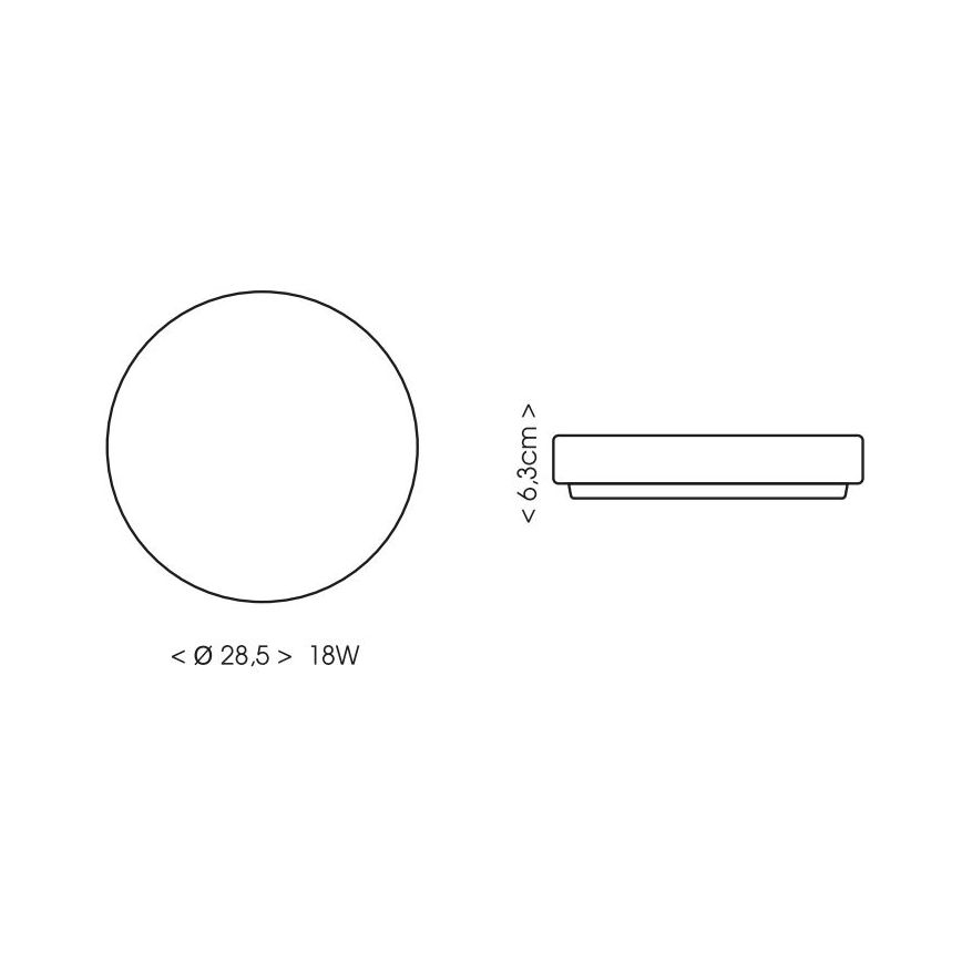 LED Plafon łazienkowy LIRA LED/18W/230V 4000K śr. 28,5 cm IP44