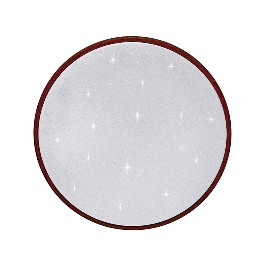 LED Plafon ściemnialny LENA LED/60W/230V 3000-6500K dąb + pilot zdalnego sterowania