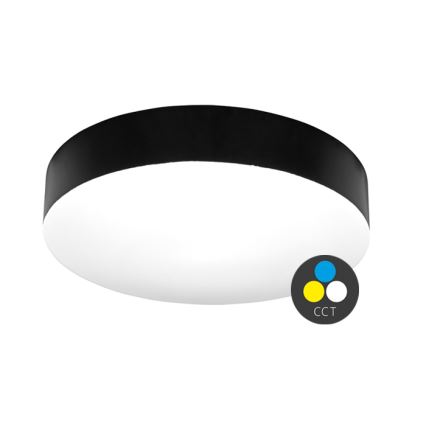 LED Plafon łazienkowy MAKARON LED/24W/230V 3000/4000/6000K śr. 30 cm IP44 czarny