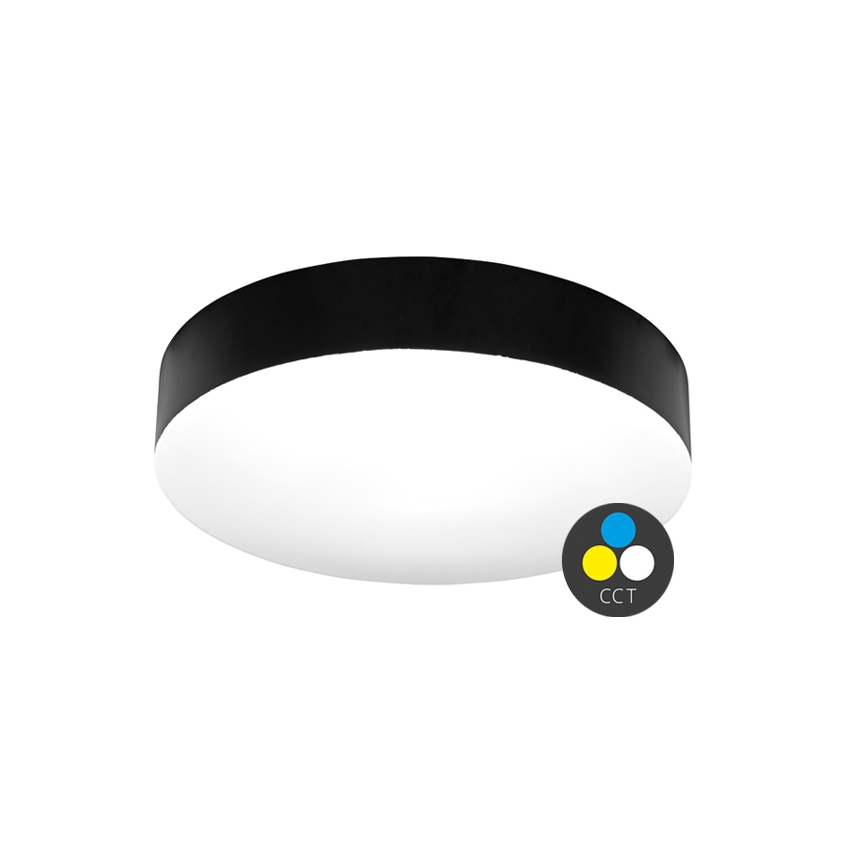 LED Plafon łazienkowy MAKARON LED/24W/230V 3000/4000/6000K śr. 30 cm IP44 czarny