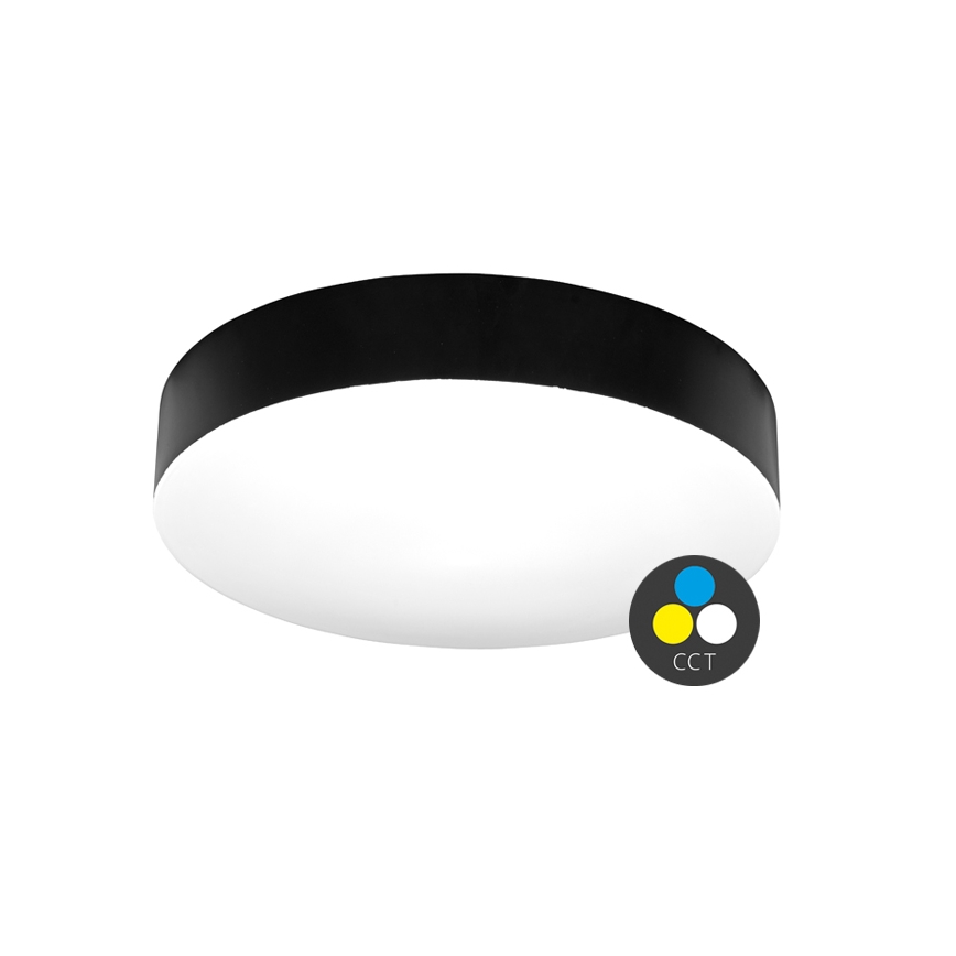 LED Plafon łazienkowy MAKARON LED/36W/230V 3000/4000/6000K śr. 40 cm IP44 czarny