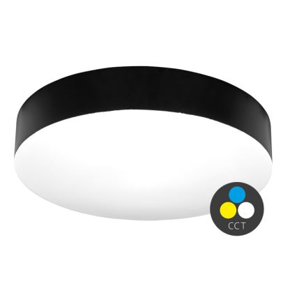 LED Plafon łazienkowy MAKARON LED/50W/230V 3000/4000/6000K śr. 50 cm IP44 czarny
