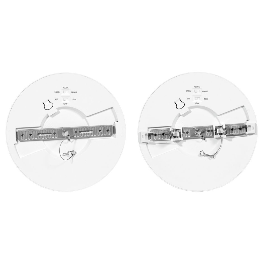 LED Ściemnialna oprawa wpuszczana z czujnikiem LEXA LED/6/12/18W/230V 3000/4000/6000K śr. 22,5 cm biała