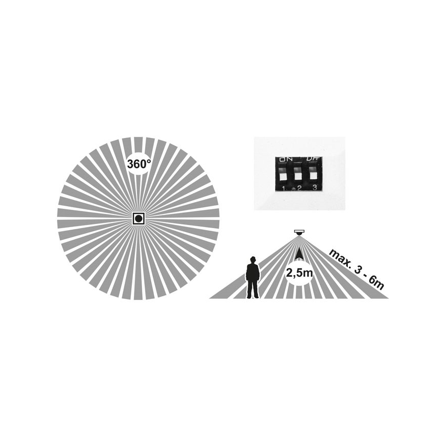 LED Ściemnialna oprawa wpuszczana z czujnikiem LEXA LED/6/12/18W/230V 3000/4000/6000K śr. 22,5 cm biała