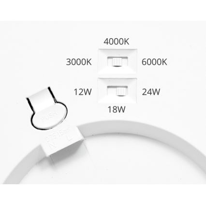 LED Ściemnialny panel z czujnikiem LEXA LED/12/18/24W/230V 3000/4000/6000K śr. 30 cm biały