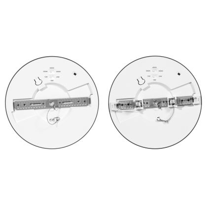 LED Ściemnialna oprawa wpuszczana z czujnikiem LEXA LED/12/18/24W/230V 3000/4000/6000K śr. 30 cm czarna